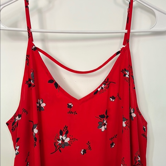 Maurices Red Floral Tank Top - Picture 2 of 6